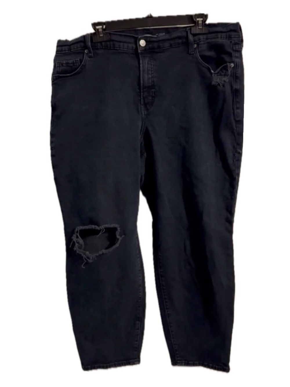 High-Rise Distressed Black Jeans sz 22 Plus Old Navy Denim Old Navy Plus Size 22